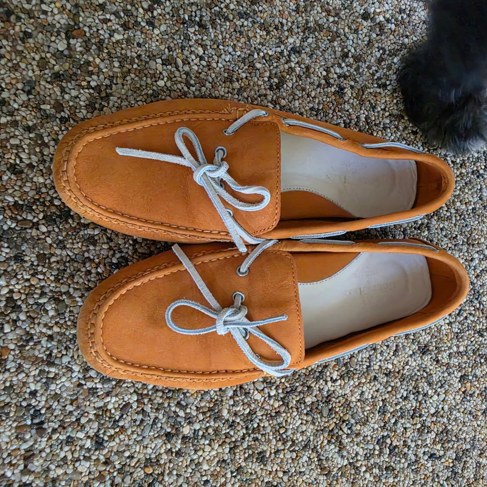 Cole Haan Nike Air Orange Leather Driving Moccasins Loafers D39810 Womens 7.5B - Picture 12 of 13